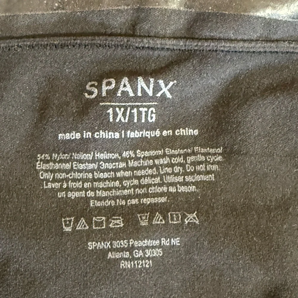 Spanx‎ Womens Mid Thigh Shapewear Black Size 1X
